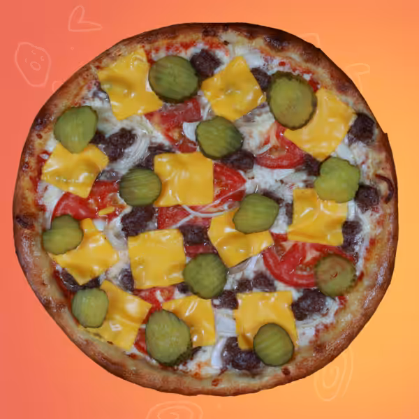 Pizza Place 7 Cheese Burger Pizza